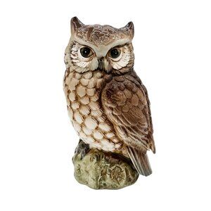 Vintage 1970s HOMECO Ceramic Owl Figurine